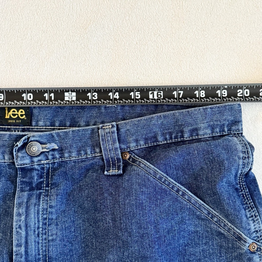 Lee Loose Fit Carpenter Jeans Mens 40x34 (38x34) Blue Cargo Utility Workwear - Picture 8 of 10
